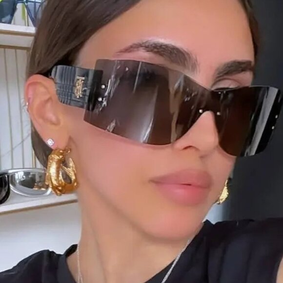 Burberry Sunglasses Bella BE3137 110963 Brown Rimless Shield Sporty NEW - Picture 8 of 15